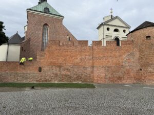 Prace konserwatorskie przy murach baszta Dorotka w Kaliszu